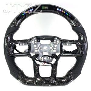 Volante de Fibra de Carbono Forjado Personalizado con LED para Ford <span class=keywords><strong>Mustang</strong></span> EcoBoost V8 Dark Horse GT 2024 - Product Image 1