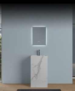 Lavabo de pie de una pieza con pedestal, pequeño lavabo con colores intercambiables - Product Image 6