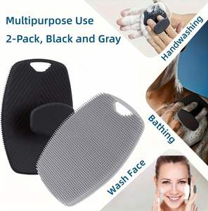 Exfoliante Corporal Ecológico de Silicona de Grado Alimenticio, Ovalado, Moderno, Cepillo de Baño Suave con Gancho - Product Image 3