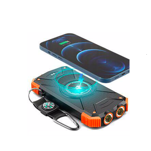 10,000mAh Solar Power Bank External Battery Pack Port Dual Flashing Light Portable Charger