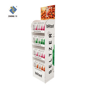 定制超市促销零售铺设薯片地板站立展示架纸板展示架 - Product Image 4