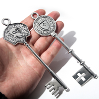 Pendentif Clé Géante Resident Evil, Armure de Soldat Rétro, Porte-clés Cthulhu Octopus pour Bijoux de Cosplay