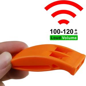 Silbato DE SEGURIDAD DE EMERGENCIA naranja fuerte de alto volumen de 120dB con cordón para supervivencia marina al aire libre logotipo personalizado OEM al por mayor - Product Image 2