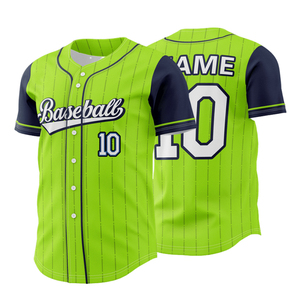 Nuevo Diseño Personalizado con Logotipo, Impresión por Transferencia de Calor, Transpirable, Bordado en Tela Tackle Twill, 100% Poliéster, Secado Rápido, Unisex, para Béisbol - Product Image 2