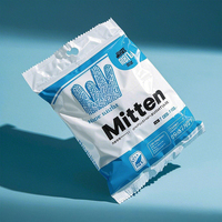 Transparent avant personnalisé imprimé étanchéité 3 côté joint fenêtre refermable gant pochette Ziplock exfoliant mitaine mitaine sac d'emballage