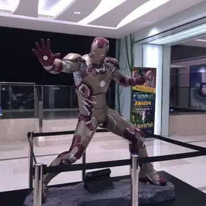 Patung Karakter Film Ukuran Hidup Serat Kaca Iron Man