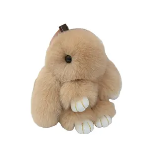 DHF639 Recién llegado encantador animal de peluche Lindo bolso colgante colgantes decorativos dulces llaveros de peluche para niñas