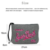 Tas Clutch Warna Permen Musim Panas Tas Makeup Kanvas Bergaris Leopard Berkualitas Tinggi Tas Penyimpanan Perjalanan Liburan Dompet Desainer