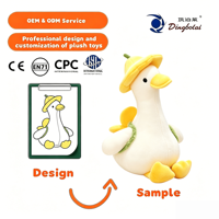 Venta al por mayor transfronteriza: Muñecos de peluche de pato con flor, súper suaves, adorables, para abrazar, adornos creativos, alivio del estrés, personalizables