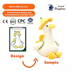 Venta al por mayor transfronteriza: Muñecos de peluche de pato con flor, súper suaves, adorables, para abrazar, adornos creativos, alivio del estrés, personalizables - Product Image 1