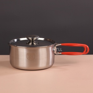 Xách tay 304 thép không gỉ <span class=keywords><strong>Cookware</strong></span> <span class=keywords><strong>Set</strong></span> cho cắm trại Ấm đun nước ngoài trời và nồi lưu trữ thực tế <span class=keywords><strong>Cookware</strong></span> Nguồn cung cấp cho du lịch - Product Image 4