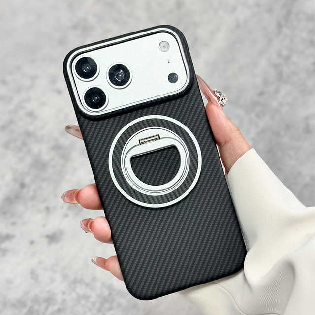 JOYPORODO B008 Fashion Luxury Aramid Fiber Ring Holder with Same Color Phone case for iPhone for Samsung S25 Ultra Android Case