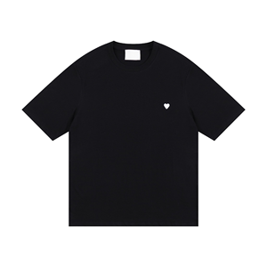 Men 260G Heavyweight Combed Cotton T Shirt Loose Fit Solid White Tee Custom Logo Embroidery OEM Casual Streetwear Blank T-Shirt - Product Image 1