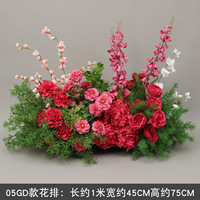 Meilleure Vente 2026 Grande Boule de Fleurs Artificielles en Soie pour Centre de Table de Mariage, Couleurs Blanc et Rouge, Plantes Décoratives Élégantes