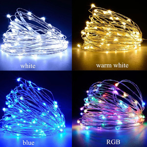 33FT Blanc Chaud Décor Intérieur Luciole USB 10m 100 LED Micro Fil de Cuivre Argenté Guirlande Lumineuse - Product Image 5