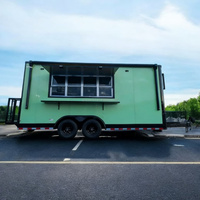 Camion de restauration mobile homologué DOT, taille personnalisée, remorque alimentaire à double essieu, cuisine commerciale, crème glacée et pizza, marché américain/canadien