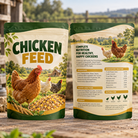 Sacs d'emballage personnalisés imprimés pour aliments pour animaux de compagnie et volailles, avec fermeture éclair refermable, pour aliments pour poulets, 250g, 500g, 1kg, 2kg