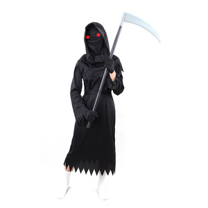Costume d'Halloween pour enfants Horreur Dieu de la mort Diable Fantôme bar Scène Performance Maquillage Costume de danse Tenue de fête - Product Image 4