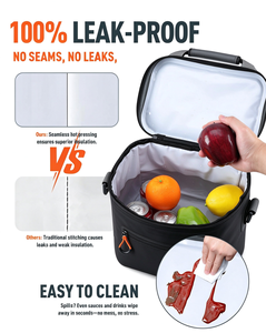 New Design Tarpaulin Letter Pattern Casual Portable Leak-Proof Insulated 24L Zipper Closure Cooler <b>Bag</b> Beach Beverage Travel - Product Image 3