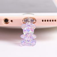 Bouchon anti-poussière pour téléphone portable Kawaii Bouchon anti-poussière en acrylique Bouchon anti-poussière pour ours Prise de port de charge Mignon pour téléphone/Type C