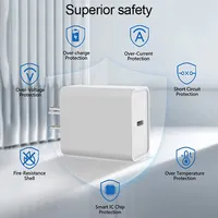 Chargeur mural USB ultra-rapide 20W, port USB-C, PD 20W, chargeur de type C, bloc de charge QC3.0, blanc, chargeur de téléphone, livraison rapide