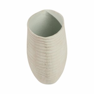 Vaso ovale moderno testurizzato per fiori, decorazione per soggiorno, camera da letto e vanità - Product Image 4