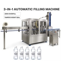 Sanitary Hygienic Food Grade Automatic Mineral Pure Drinking Water PET Glass Bottle Rinsing Filling Capping Bottling Machine