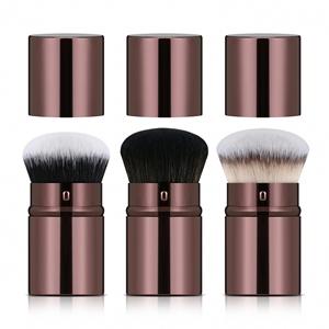 แปรงคาบูกิแบบยืดหดได้ ขนแปรงสังเคราะห์ สำหรับรองพื้น แป้งฝุ่น บลัชออน ด้ามจับโลหะ ใช้ได้กับทุกส่วนของร่างกาย - Product Image 2