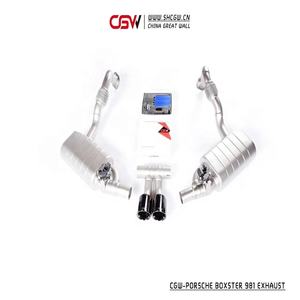 ポルシェケイマンボクスター981 <span class=keywords><strong>2</strong></span>.93.4用のCGW最高品質のステンレス鋼バルブトロニックデュアルブラック排気チップ - Product Image 6