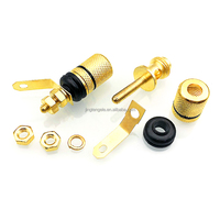 JT6107 금도금 구리 사운드 단자 4mm 바나나 잭 오디오 커넥터 단자 바인딩 포스트 스피커 앰프
