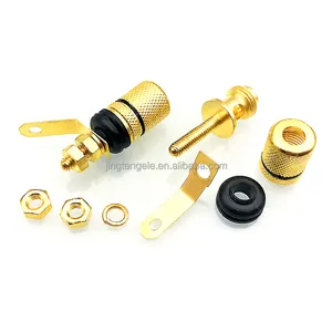 Jt6107 מסופי קול נחושת מצופה זהב 4 מ "מ בננה ג 'ק אודיו מחבר מסוף מחבר פוסט רמקול - Product Image 4