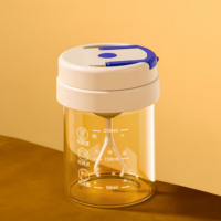 Bouteille shaker électrique portable 250 ml en verre borosilicate de haute qualité, mélangeur automatique pour protéines en poudre, café, lait de soja