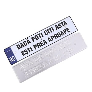 Plaque d'immatriculation de voiture personnalisée en aluminium gravée et embossée, souvenir européen - Product Image 3
