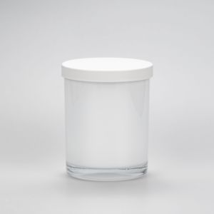 Pots à bougies <span class=keywords><strong>en</strong></span> <span class=keywords><strong>verre</strong></span> cylindrique blanc mat de 10.5oz avec couvercle <span class=keywords><strong>en</strong></span> métal pour la fabrication de bougies et la décoration intérieure - Product Image 2
