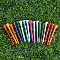 Tees de golf en bois professionnels de haute qualité, impression personnalisée du logo, tees de golf en bambou, plusieurs couleurs et tailles, tees de golf en bois