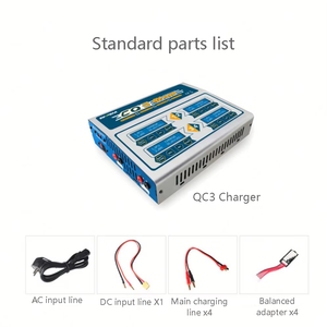 EV-PEAK Blue CQ3 เครื่องชาร์จแบบสมดุลอเนกประสงค์ 4 ช่องสัญญาณแยกอิสระ 6S 100W ผลิตจากแม่พิมพ์ส่วนตัว ผลิตในจีน สำหรับเครื่องบินบังคับวิทยุ UAV - Product Image 2