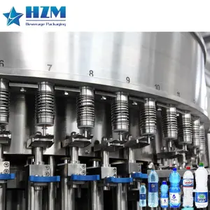 Botella de PET automática Línea de producción de agua potable líquida Planta de embotellado Llenado Tapado Máquina de etiquetado