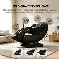 Fauteuils de massage de luxe SL Track pour la maison et le bureau, avec moxibustion, corps entier, zéro gravité, électriques, AI, airbag, pétrissage, cuir chauffant