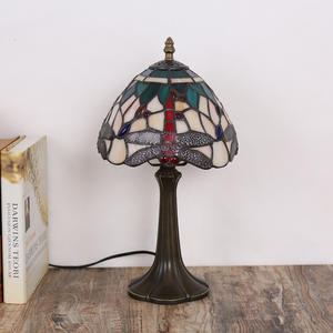 <b>Rustic</b> Countryside Colored Glass Dragonfly <b>Table</b> Lamps Creative Artistic <b>Bedside</b> <b>Tables</b> for Bedrooms and Offices - Product Image 2