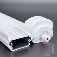 Kit de boîtier LED moderne en plastique extrudé, étanche IP65, écologique, minimaliste, pour tubes T8 de 2, 4 et 5 pieds