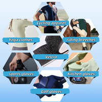 Bande élastique tissée en polyamide antidérapante noire et blanche de 2 cm et 1,4 mm d'épaisseur pour vêtements, chapeaux, protection solaire, manches et jambes