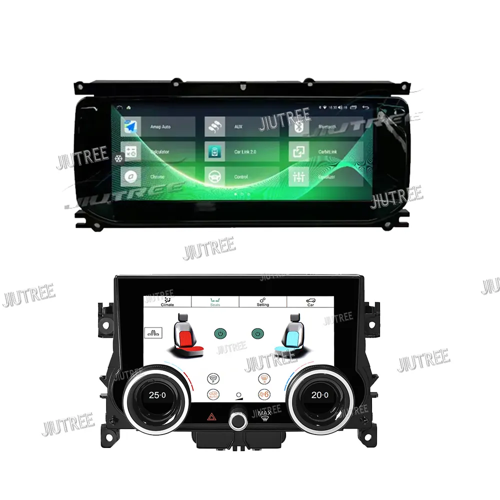 Android 12 cho phạm vi Rover Evoque l538 2012 2018 xe Đài phát thanh stereo thay thế GPS đa phương tiện plyer với AC Bảng điều chỉnh điều khiển khí hậu