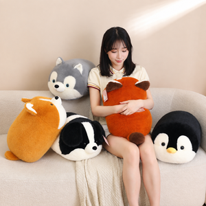 Coussin en peluche doux en forme de pain, oreiller mignon en forme de chat, coussin rond de dessin animé pour canapé, lit, décoration intérieure, vente en gros - Product Image 5