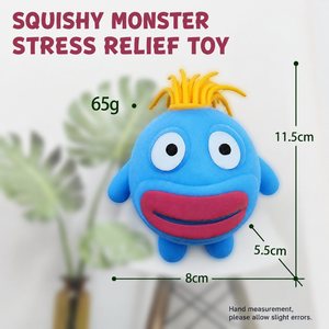 Jouet anti-stress OEM Little Monster, couleurs assorties, doux, à presser, pour la décompression, unisexe, autre matériau, logo personnalisé - Product Image 3