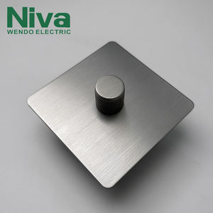 Niva personnalisé rétro métal gradateur de lumière panneau en acier inoxydable interrupteurs muraux prises électriques domestiques - Product Image 3