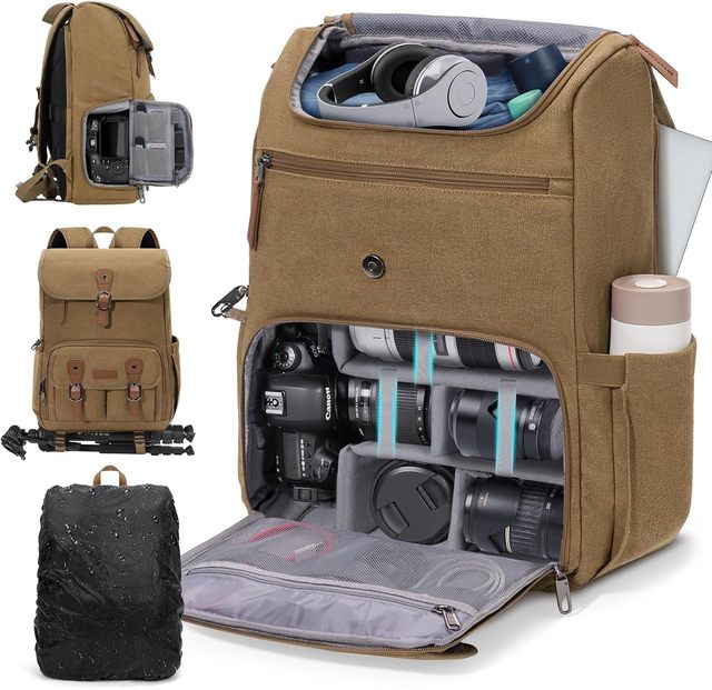 Camera Bag Backpack for DSLR/SLR Mirrorless Laptop Camera Back Pack for Photographers Anti-Theft Photography Bags Case