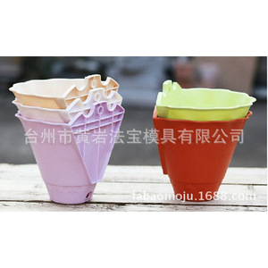 Moule en plastique pour pots de fleurs muraux, moulage par injection, une seule surface, arrangement horizontal, matériau P20 - Product Image 1