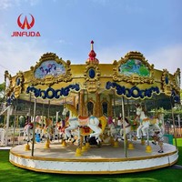Manèges de style européen de luxe pour enfants et familles, manège à chevaux de 24 places pour intérieur/extérieur, idéal pour les centres commerciaux