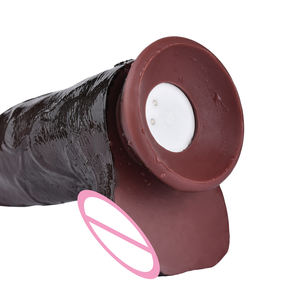 24Cm Grote Zwarte <span class=keywords><strong>Dildo</strong></span> Realistische Mannelijke Penis Stimuleren <span class=keywords><strong>Vagina</strong></span> 10 Frequentie 1.5Cm Stretching Vibrator Met Sucker Volwassen Masturbatie - Product Image 3