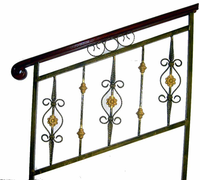 Marches en fer forgé personnalisé de haute qualité, balustrade en acier au carbone pour escaliers/balcon, 10 pièces